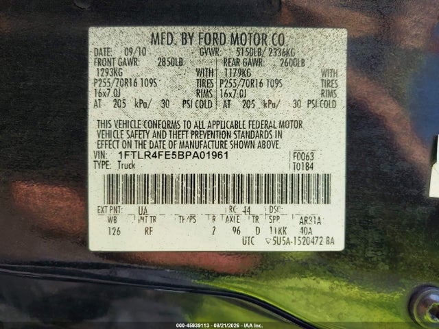 2011 FORD RANGER XLT photo 9