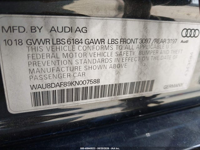 2019 AUDI A8 L 55 9