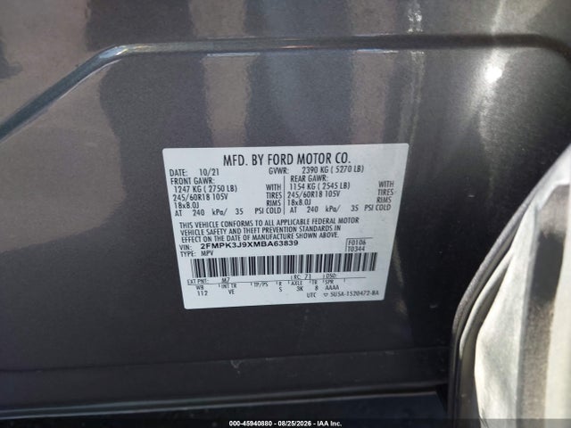 2021 FORD EDGE SEL 9