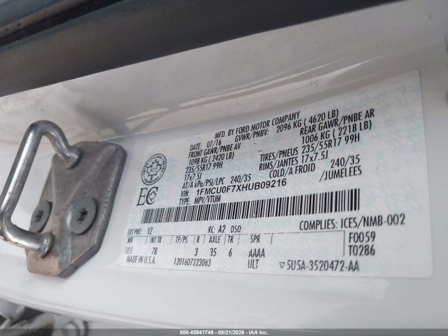 2017 FORD ESCAPE S 9