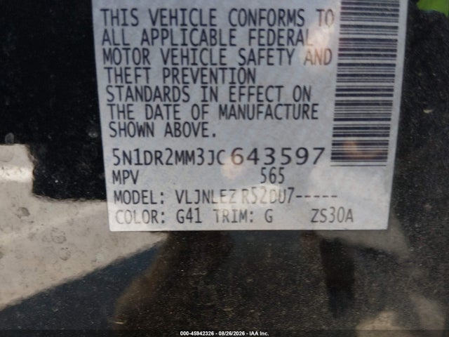 2018 NISSAN PATHFINDER SV 9