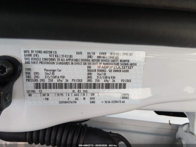 2018 FORD FOCUS SE 9