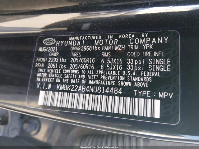 2022 HYUNDAI KONA SE 9