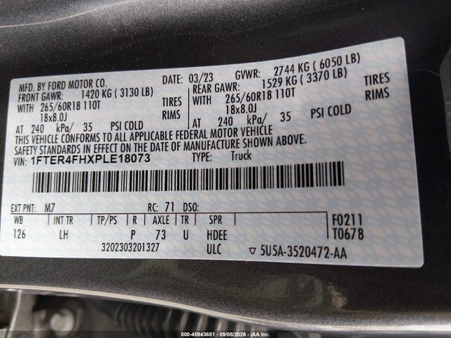 2023 FORD RANGER XL/XLT/LARIAT 9