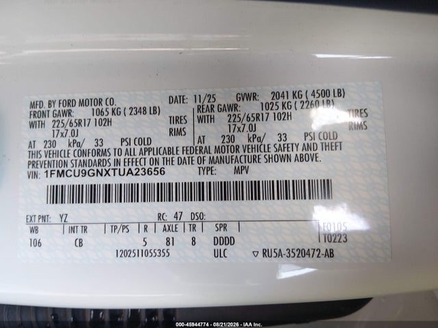 2026 FORD ESCAPE ACTIVE 9