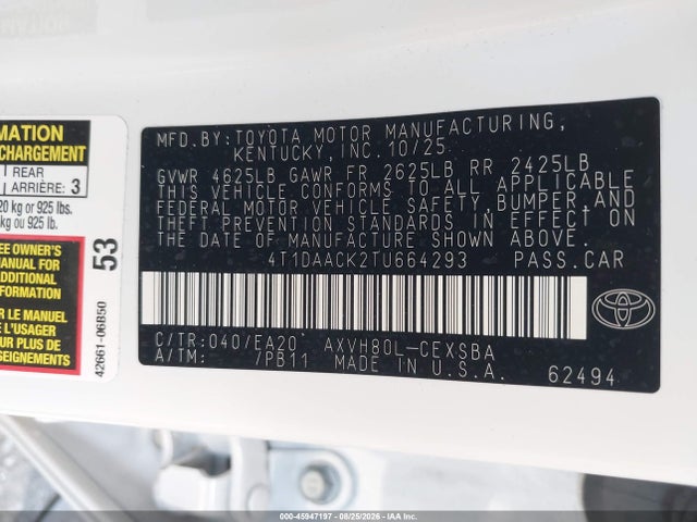 2026 TOYOTA CAMRY NIGHTSHADE 9