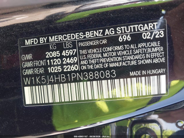 2023 MERCEDES-BENZ CLA 250 COUPE 4MATIC 9