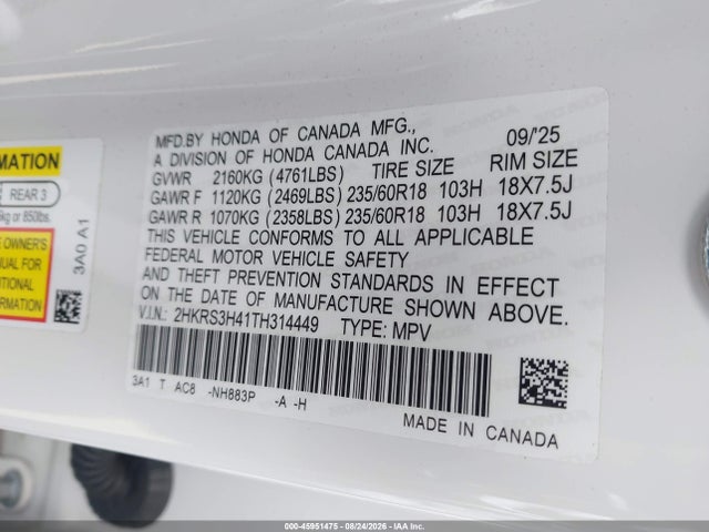 2026 HONDA CR-V EX 2WD 9