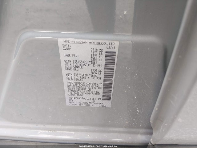 2023 NISSAN MURANO SV FWD 9