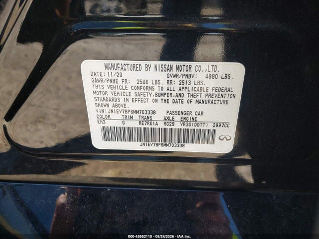 2021 INFINITI Q50 LUXE 9