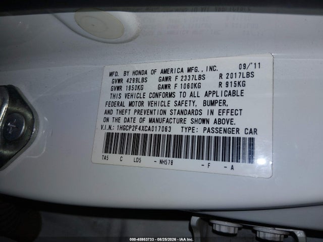 صورة 9 لـ 2012 Honda ACCORD 2.4 LX-P