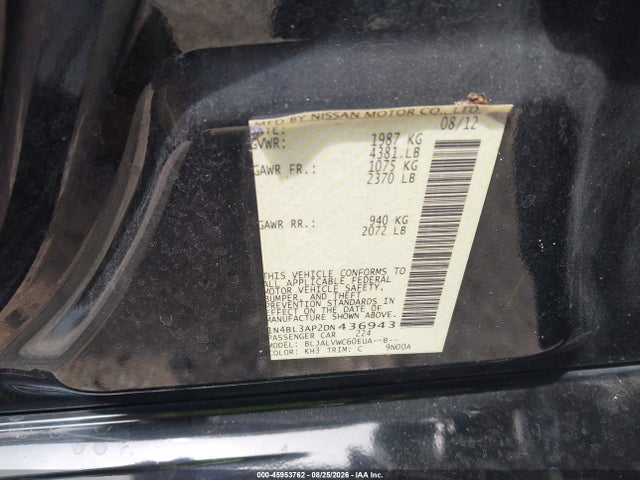 2013 Nissan ALTIMA 3.5 SL 照片 9