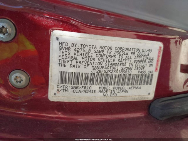 1999 Toyota CAMRY LE V6 照片 9