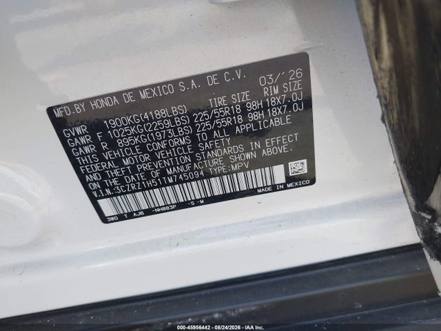 2026 HONDA HR-V 2WD SPORT 9