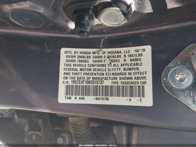 2019 HONDA INSIGHT LX 9
