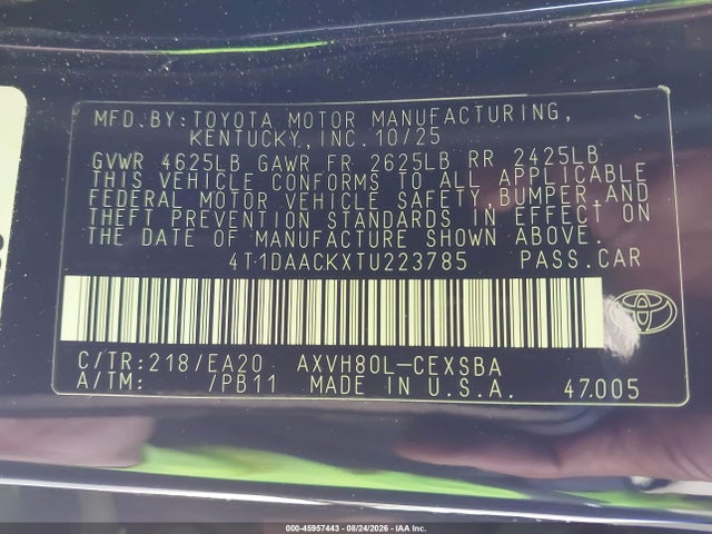 2026 TOYOTA CAMRY NIGHTSHADE 9