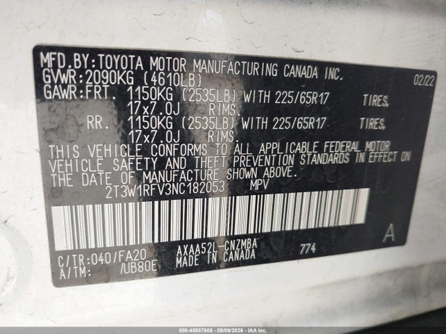 2022 TOYOTA RAV4 XLE 9