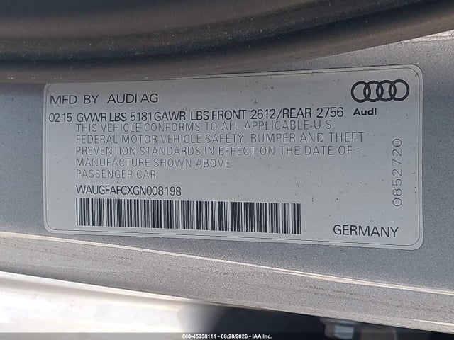 2016 AUDI A6 2.0T PREMIUM PLUS 照片 9