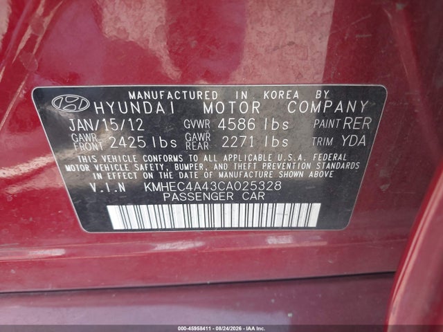 2012 Hyundai SONATA HYBRID 照片 9