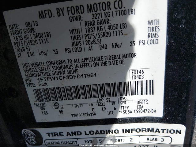 2013 FORD F-150 PLATINUM photo 9