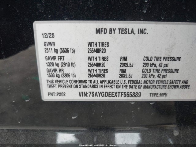2026 TESLA MODEL Y 9