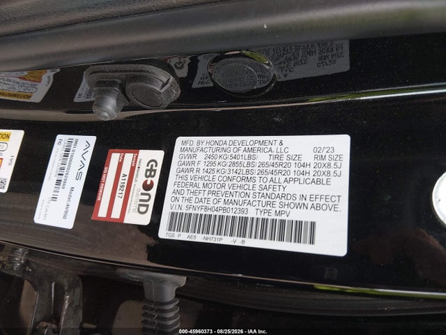 2023 HONDA PASSPORT AWD ELITE 9