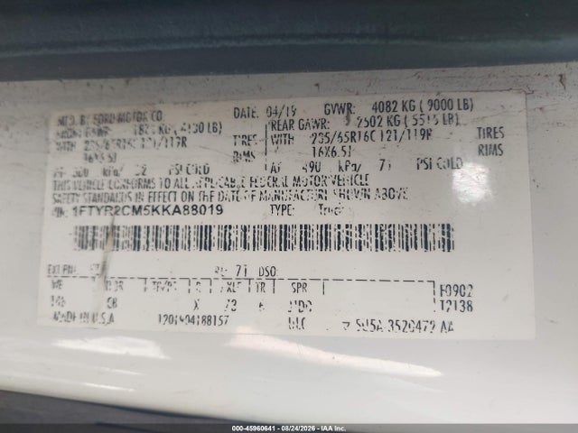2019 FORD TRANSIT-250 9