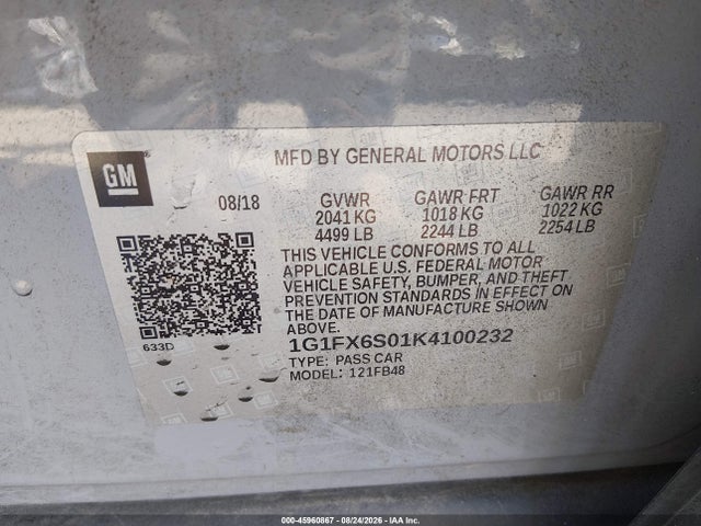 2019 CHEVROLET BOLT EV PREMIER 9
