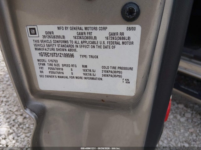 2001 GMC SIERRA 1500 SLE 照片 9