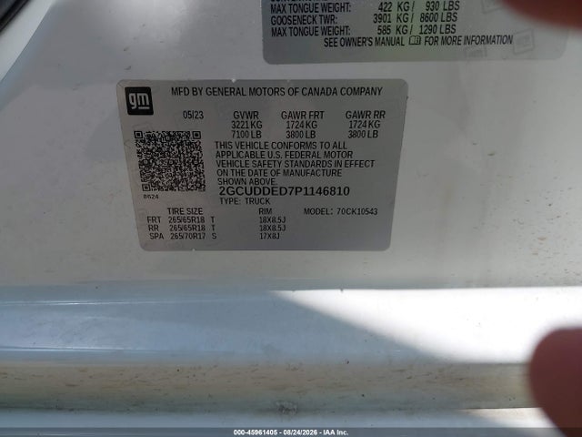 2023 CHEVROLET SILVERADO 1500 4WD STANDARD BED LT 9