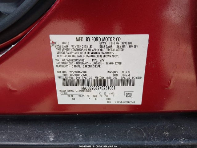 2019 FORD ECOSPORT SE 9