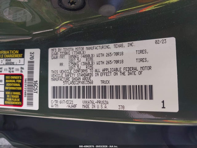 2023 TOYOTA TUNDRA SR5 9