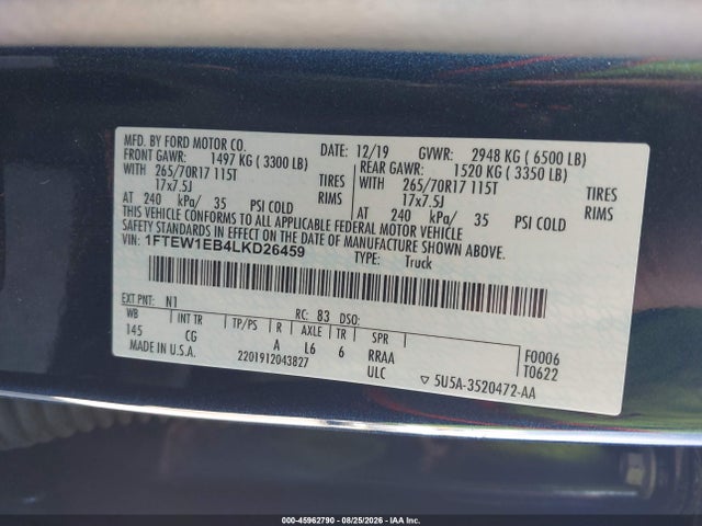 2020 FORD F-150 XL 9
