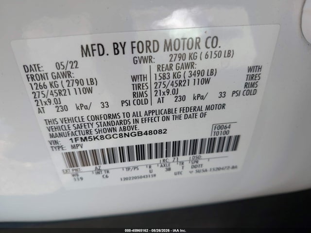 2022 FORD EXPLORER ST 9