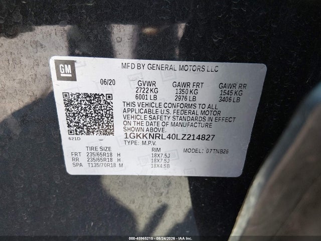 2020 GMC ACADIA FWD SLE 9