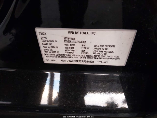 2023 TESLA MODEL Y PERFORMANCE DUAL MOTOR ALL-WHEEL DRIVE 9
