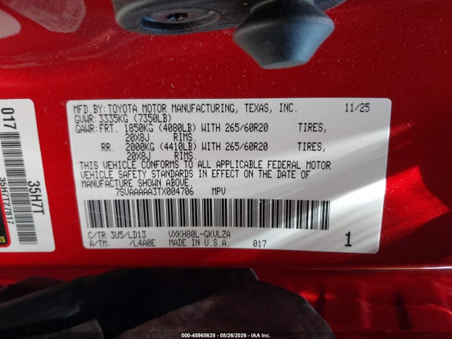2026 TOYOTA SEQUOIA LIMITED 9