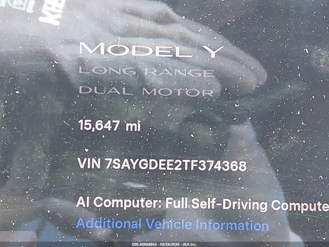 2026 TESLA MODEL Y ALL-WHEEL DRIVE/LONG RANGE LAUNCH SERIES/PREMIUM ALL-WHEEL DRIVE 14