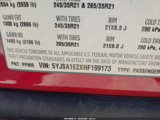 2017 TESLA MODEL S 100D/60D/75D/90D/P100D 9