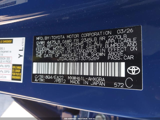2026 TOYOTA PRIUS PLUG-IN HYBRID XSE 9