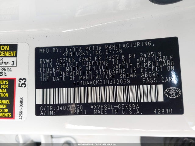 2026 TOYOTA CAMRY NIGHTSHADE 9