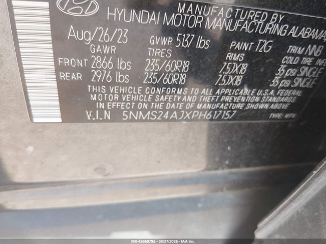 2023 HYUNDAI SANTA FE SEL 9