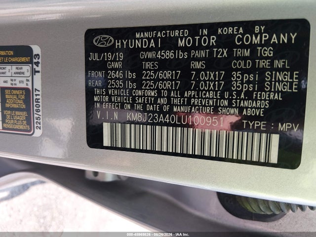 2020 HYUNDAI TUCSON SE 9