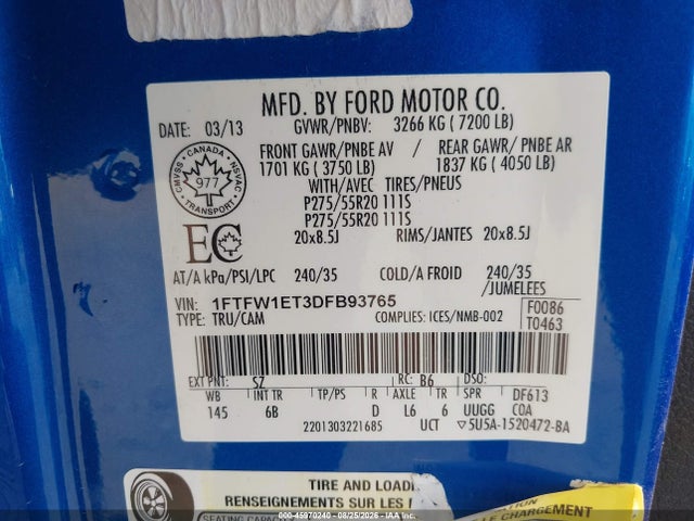 صورة 9 لـ 2013 FORD F-150 FX4