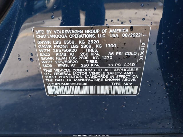2023 VOLKSWAGEN ATLAS CROSS SPORT 3.6L V6 SE W/TECHNOLOGY 9