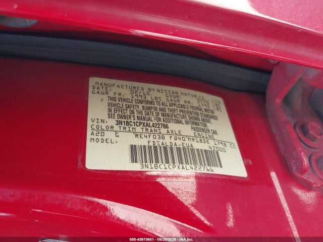 2010 Nissan VERSA 1.8S 照片 9