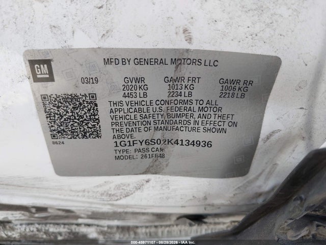 2019 CHEVROLET BOLT EV LT 9