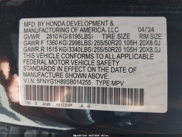 2025 HONDA PILOT ELITE 9
