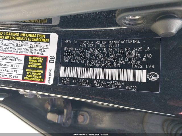 2021 LEXUS ES 350 9