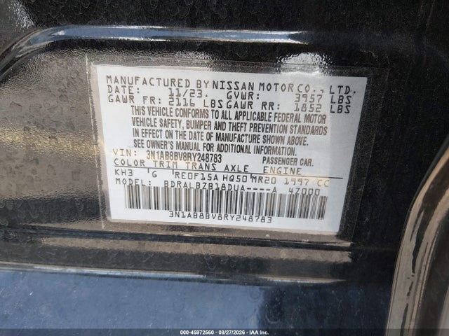 2024 Nissan SENTRA S XTRONIC CVT 照片 9